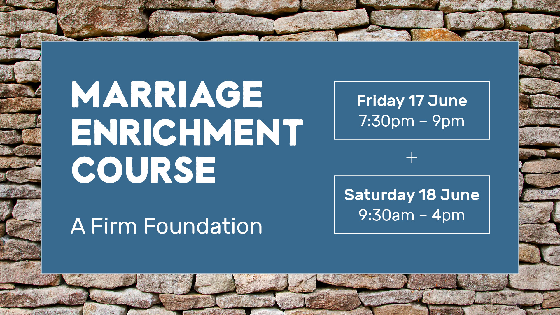 Marriage Enrichment Course Trinity Church Modbury